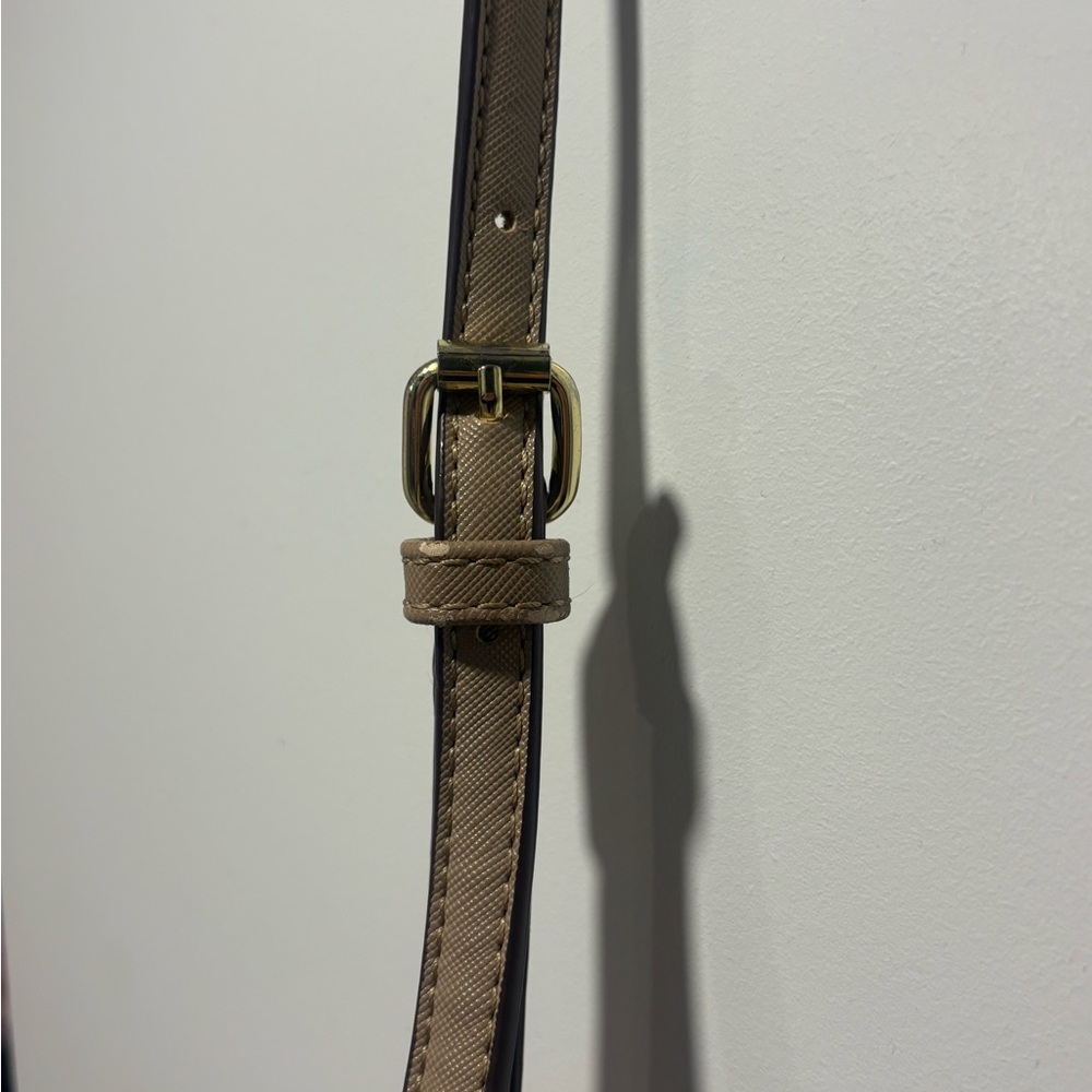 Kate Spade New York Crossbody Bag Beige Saffiano Leather - Picture 3 of 12
